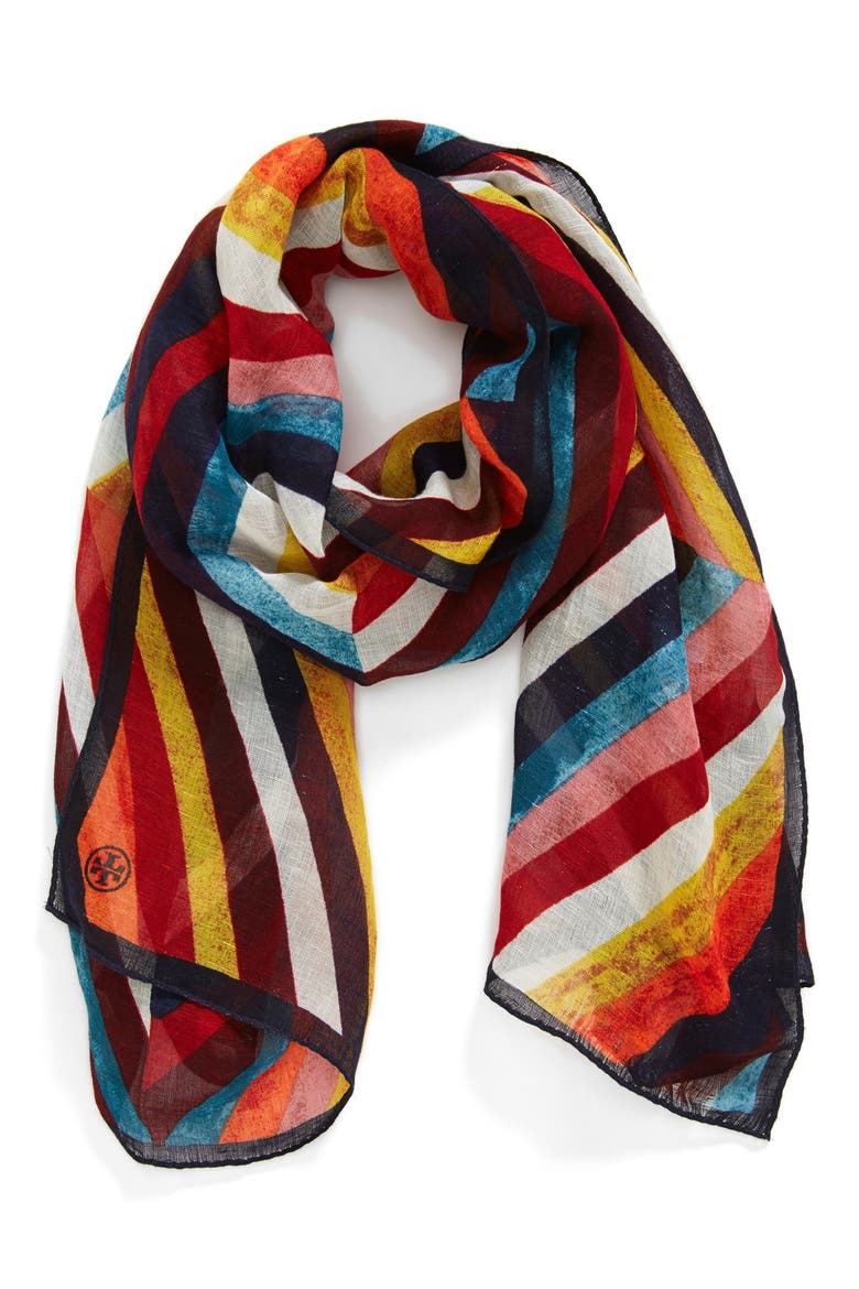 Geometric Print Scarf, Alternate, color, MULTI
