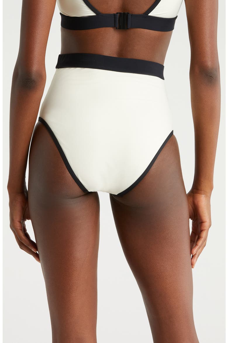 Jayde High Waist Bikini Bottoms, Alternate, color, PEARL