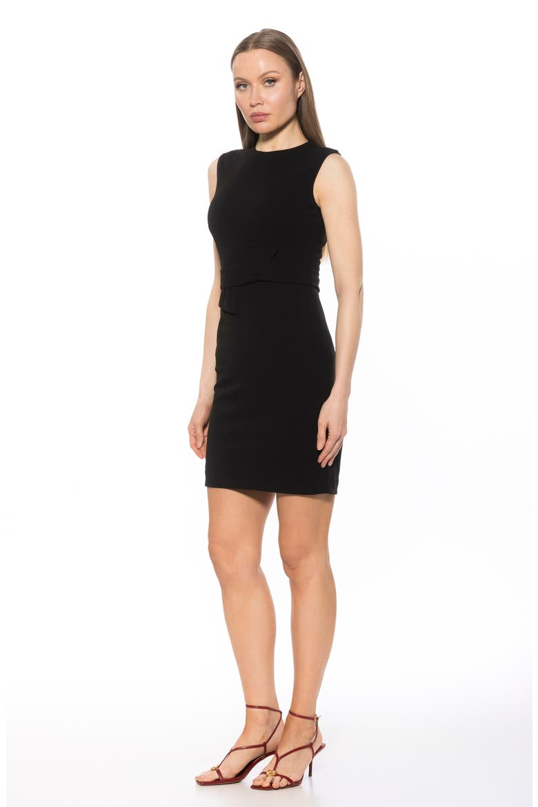 Polene Bow Sheath Dress, Alternate, color, BLACK
