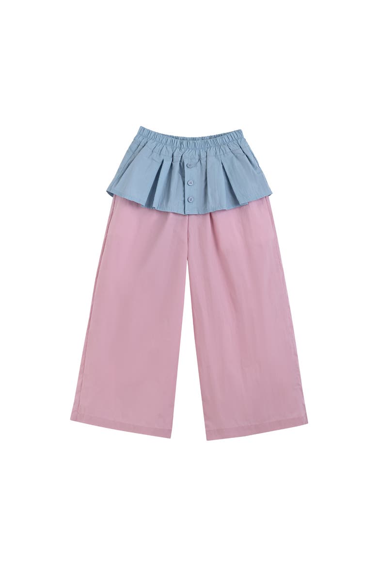 Pants with Overlay, Main, color, Pink