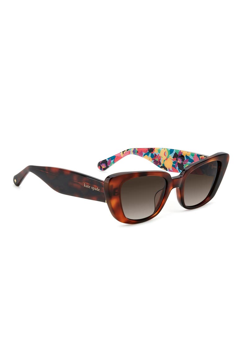 Fabia 51mm Gradient Cat Eye Sunglasses, Alternate, color, HAVANA TORTOISESHELL/ BROWN