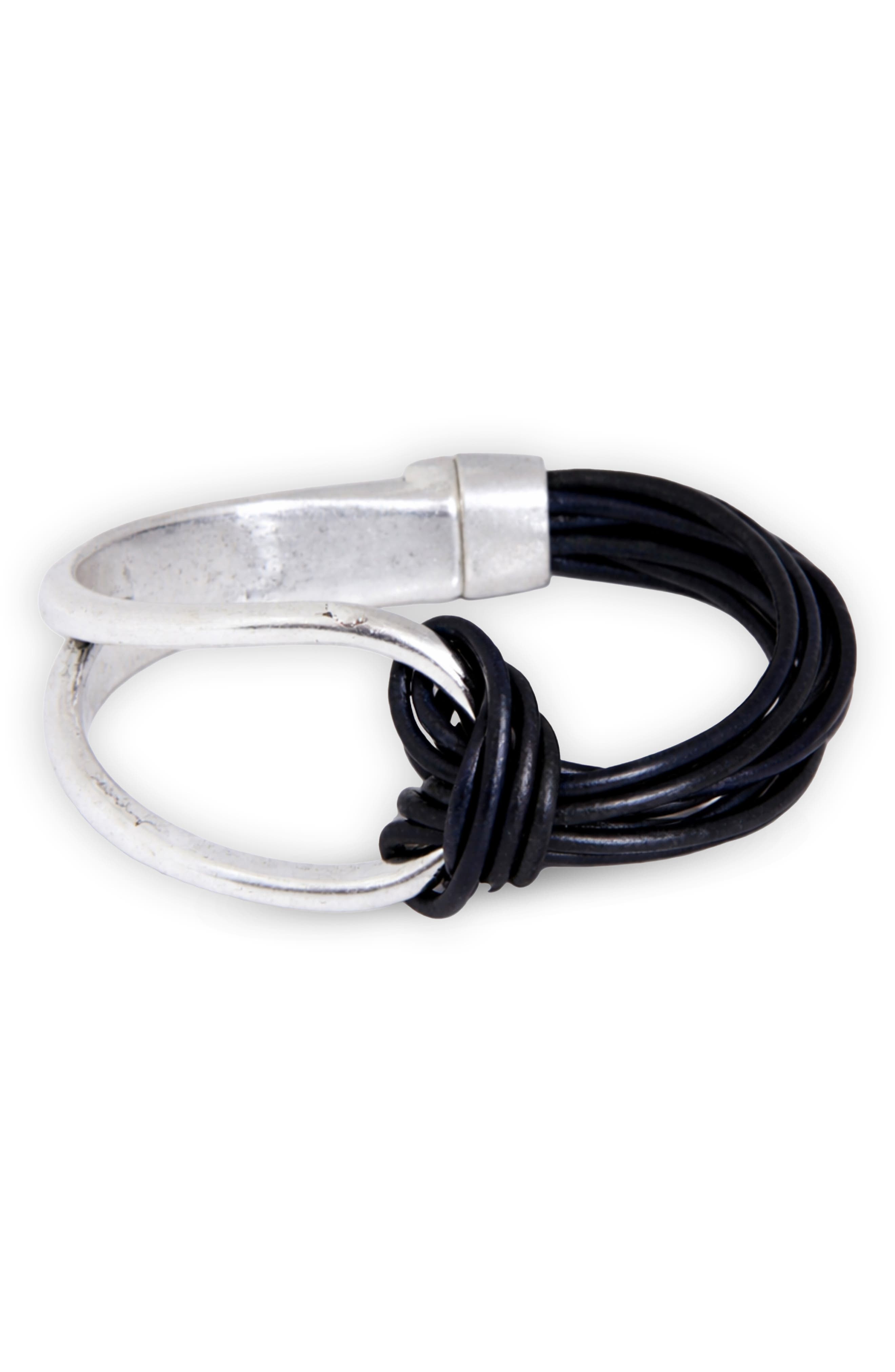 SAACHI Knotted Leather Bracelet