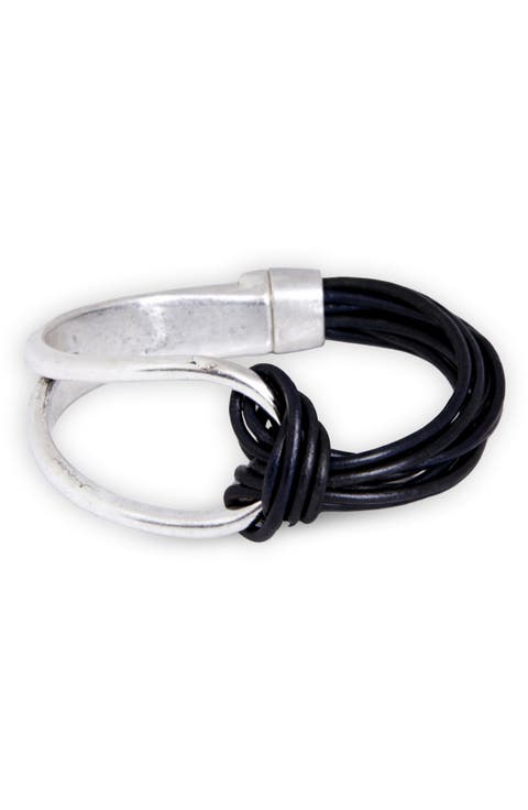 Knotted Leather Bracelet
