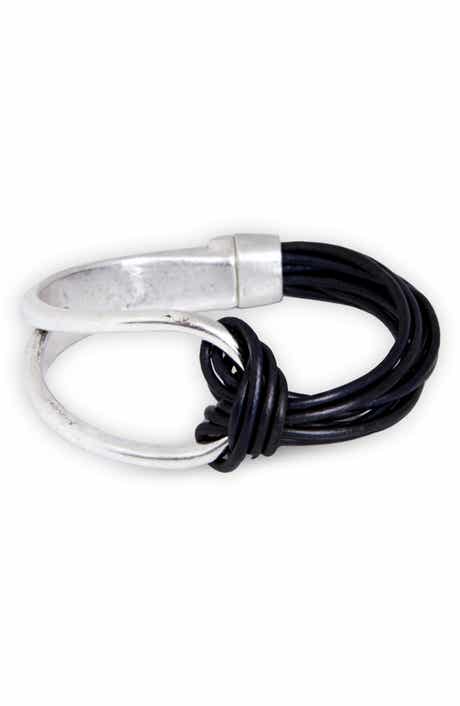 SAACHI Knotted Leather Bracelet