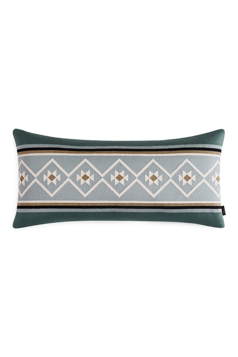 Quilted Star Lumbar Pillow, Main, color, BALSAM GREEN