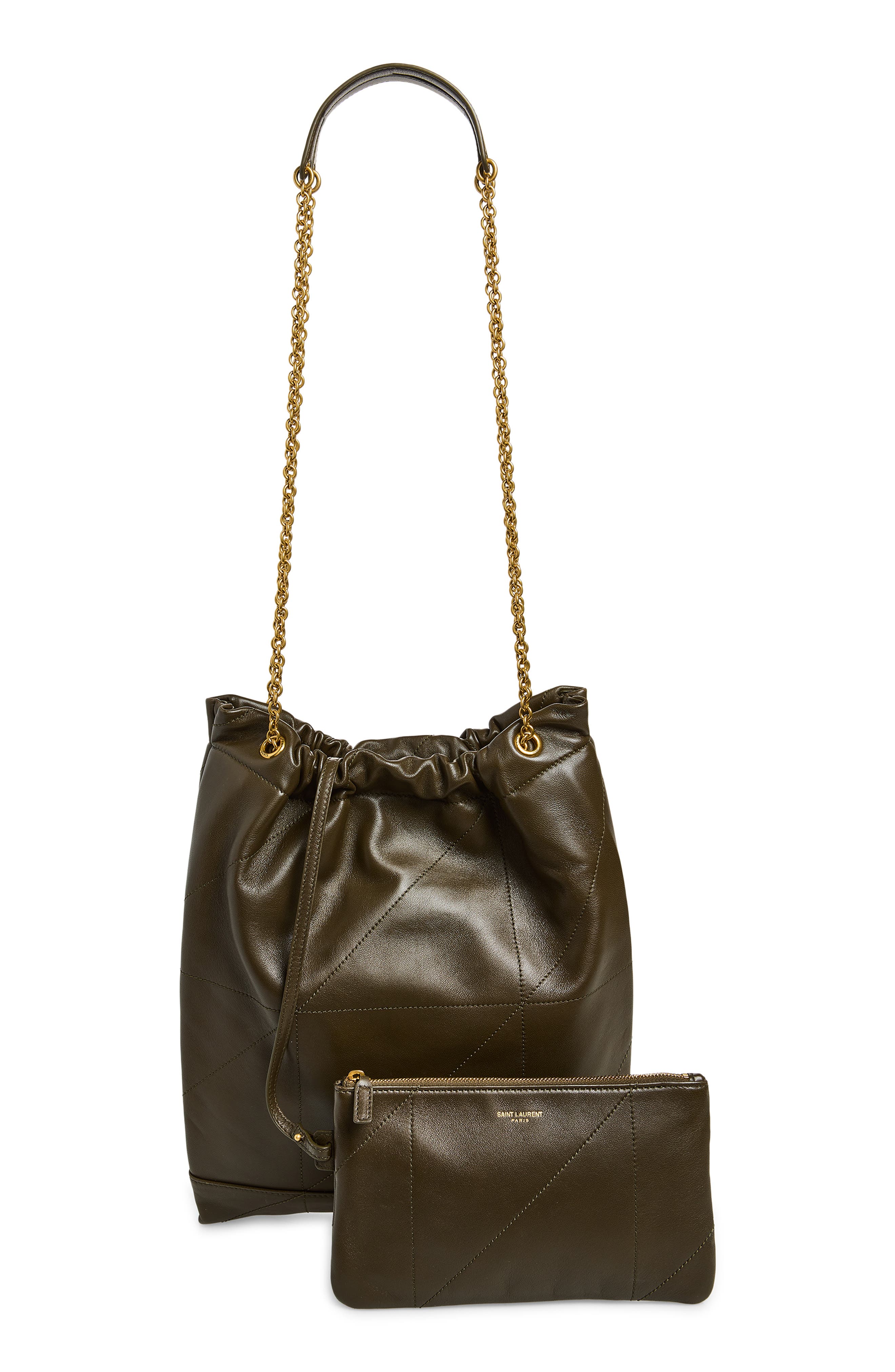 Saint Laurent Jamie 4.3 Patchwork Leather Shoulder Bag, Alternate, color, Light Musk