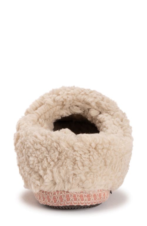 Muk Luks Moselle Faux Shearling Clog Slipper In Pink
