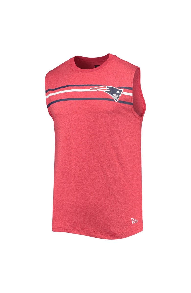 New Era Men's New Era Red New England Patriots Brushed Sleeveless Tank Top, Alternate, color, 