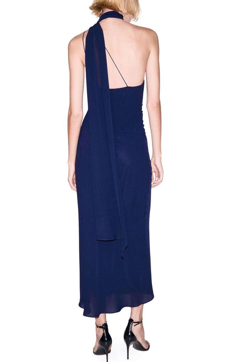 MANGO One Shoulder Scarf Dress, Alternate, color,