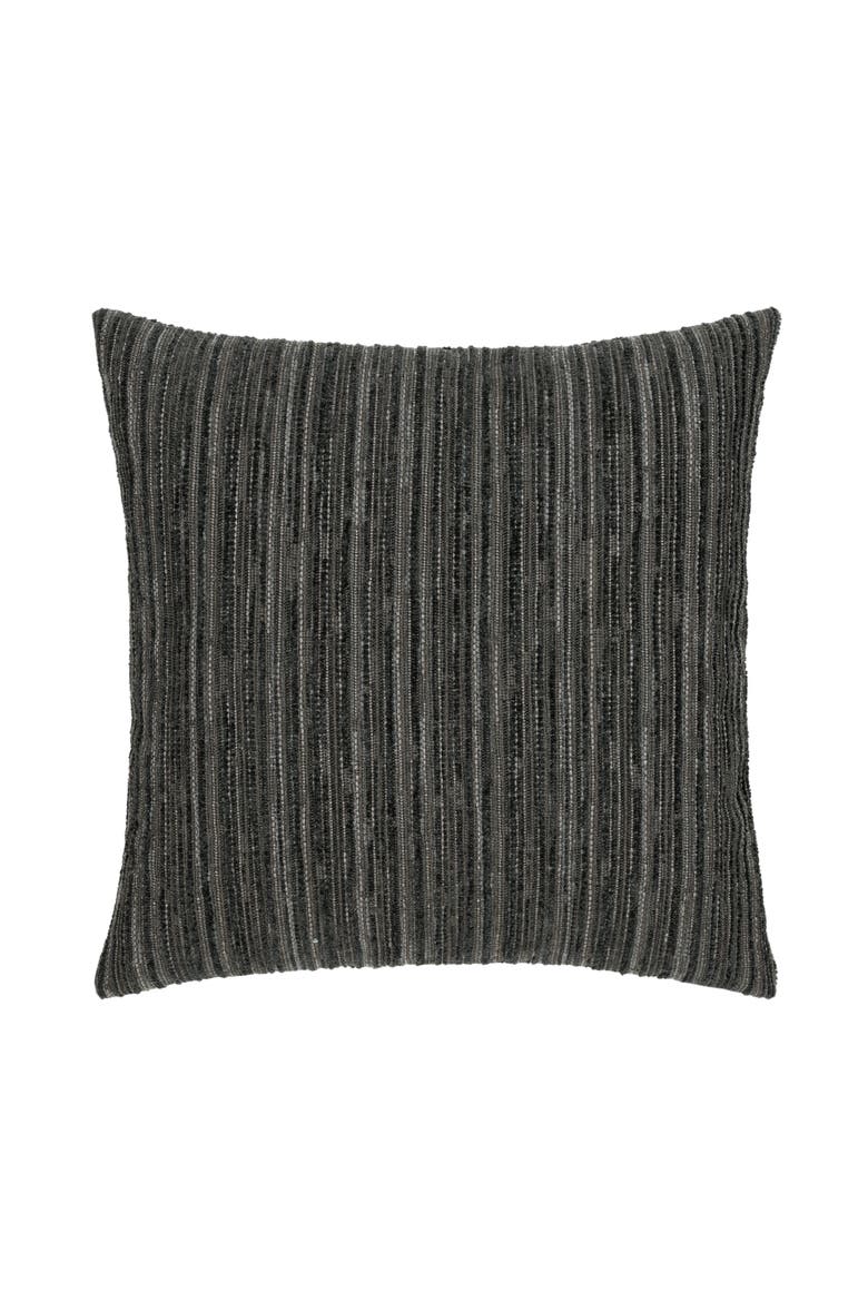 Luxe Stripe Chenille & Boucle textured Indoor & Outdoor Woven Accent Pillow, Main, color, Charcoal