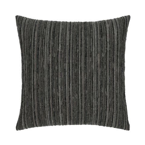 Luxe Stripe Chenille & Boucle textured Indoor & Outdoor Woven Accent Pillow