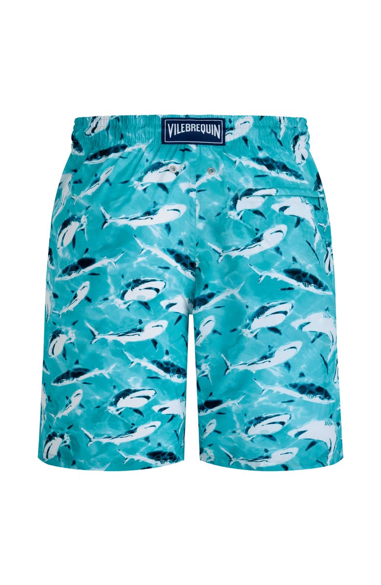 Vilebrequin Men's Requins Light Fabric Board Shorts, Alternate, color, Lagon