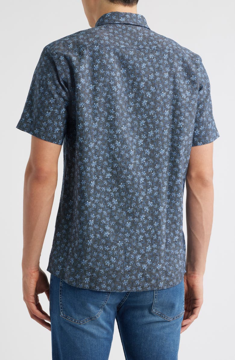 BOSS Roan Ken Short Sleeve Button-Up Shirt, Alternate, color, Dark Blue