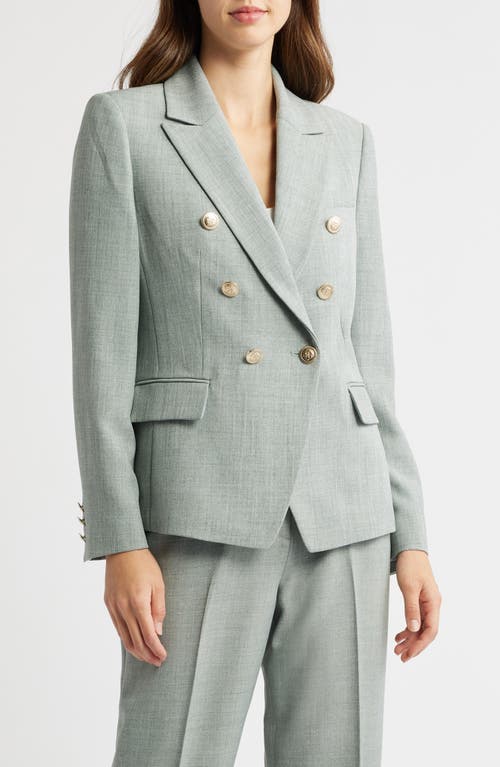 Tahari Asl Melangé Stretch Crepe Blazer In Eucalyptus