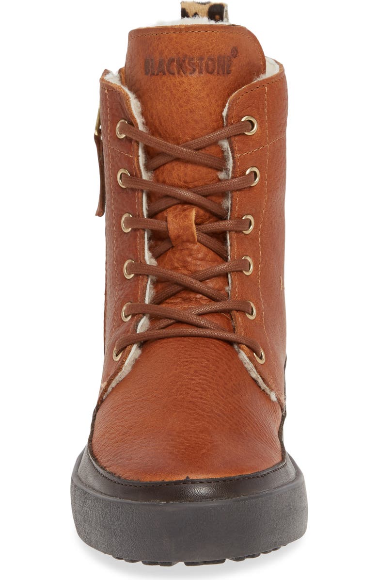 Blackstone 'CW96' Genuine Shearling Lined Sneaker Boot, Alternate, color, Leopard Print Leather