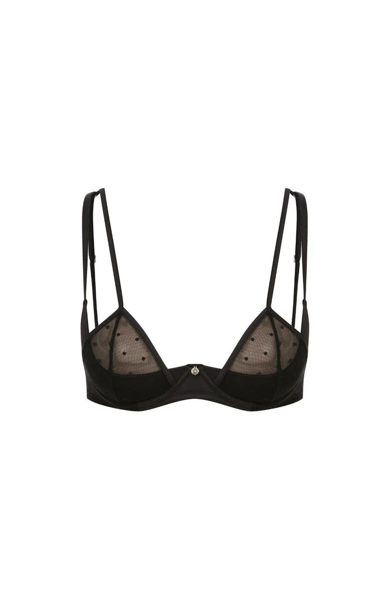 House Of Silk Matilda Lace Push Up Bra, Main, color, Black
