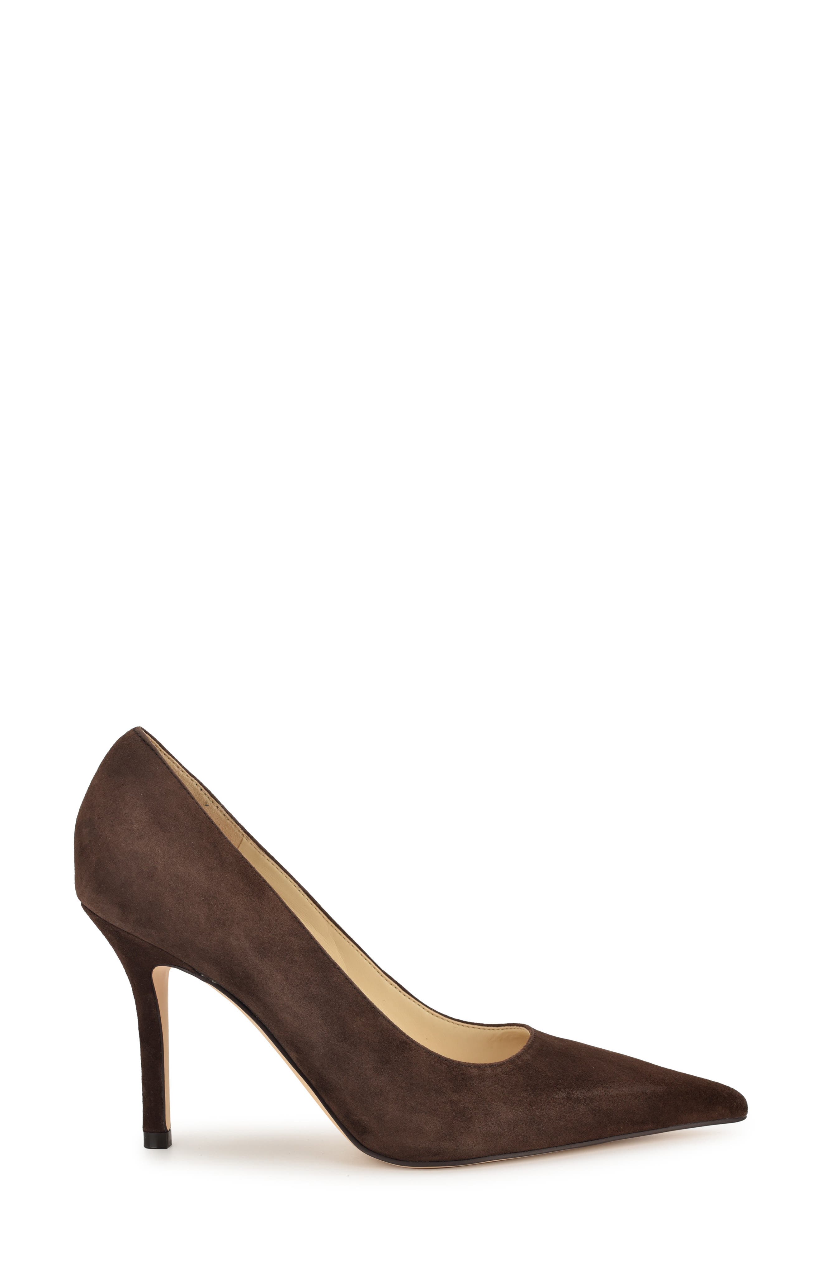 Gemmha Pointed Toe Pump, Alternate, color, DARK BROWN