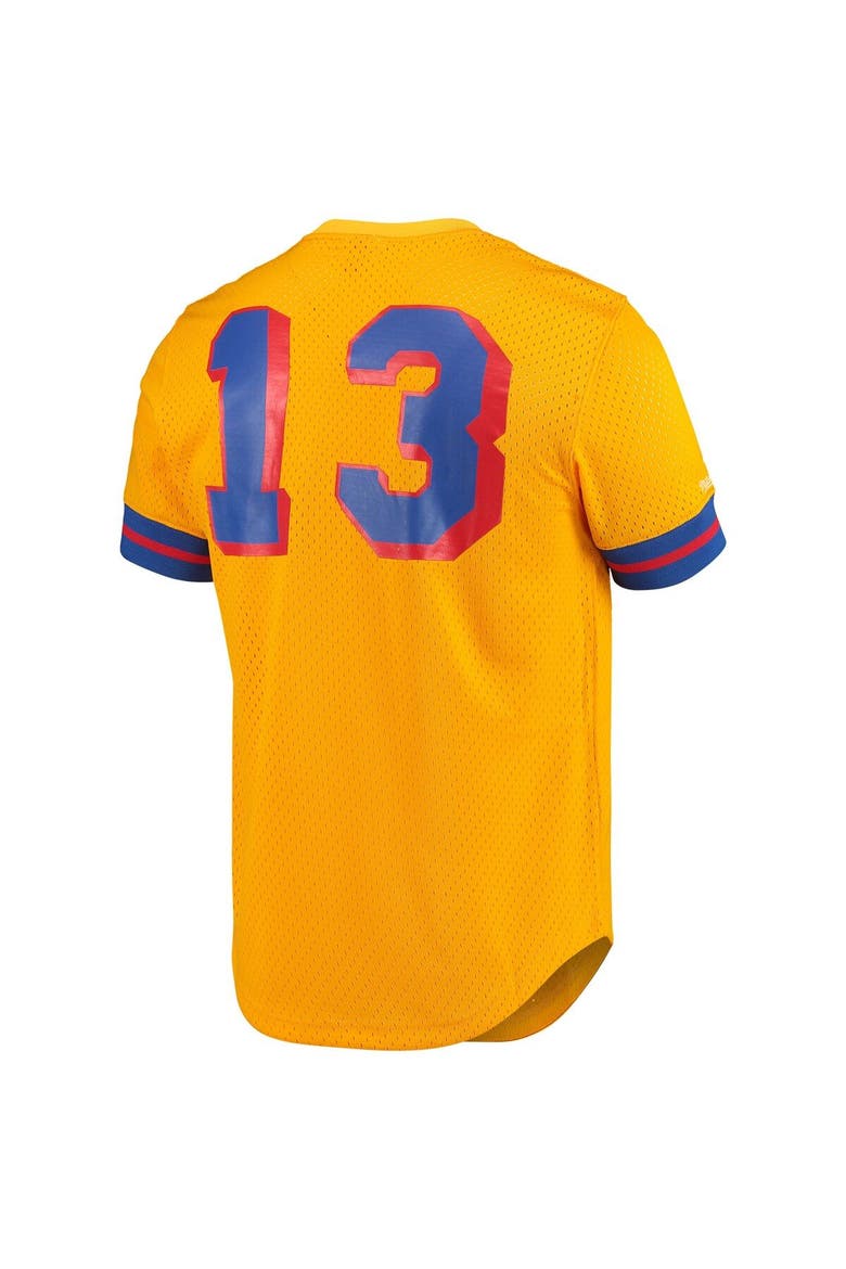 Men's Mitchell & Ness Wilt Chamberlain Gold San Francisco Warriors 1962 Mesh Name & Number T-Shirt, Alternate, color, Gold