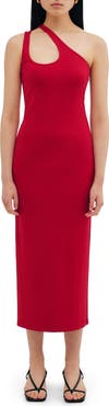 Two Lines by Marcella Norwood One-Shoulder Midi Dress