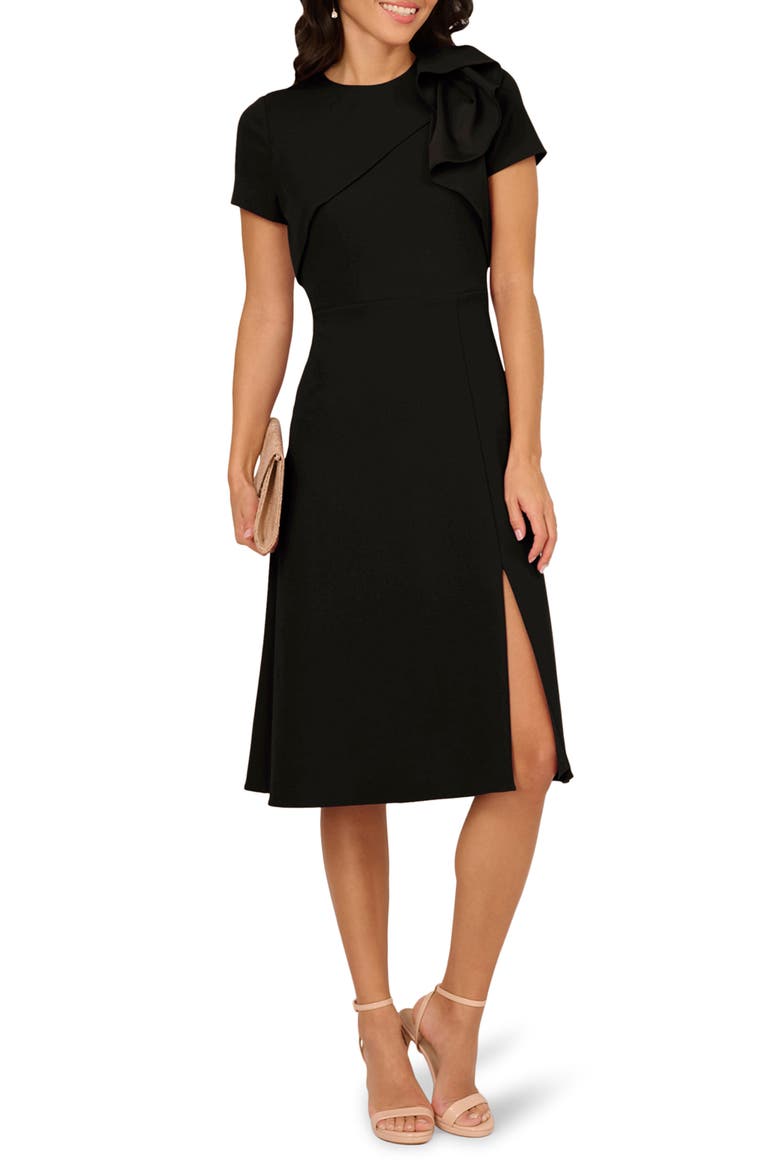 Ruffle Sheath Dress, Main, color, BLACK