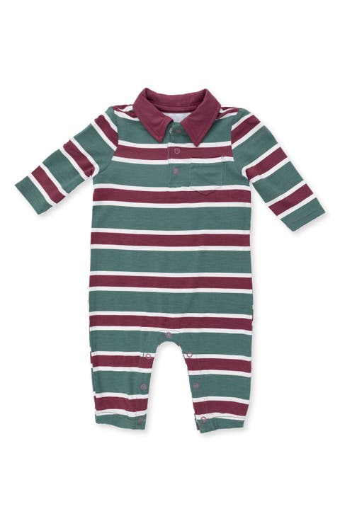 Kids' Rugby Stripe Polo Romper