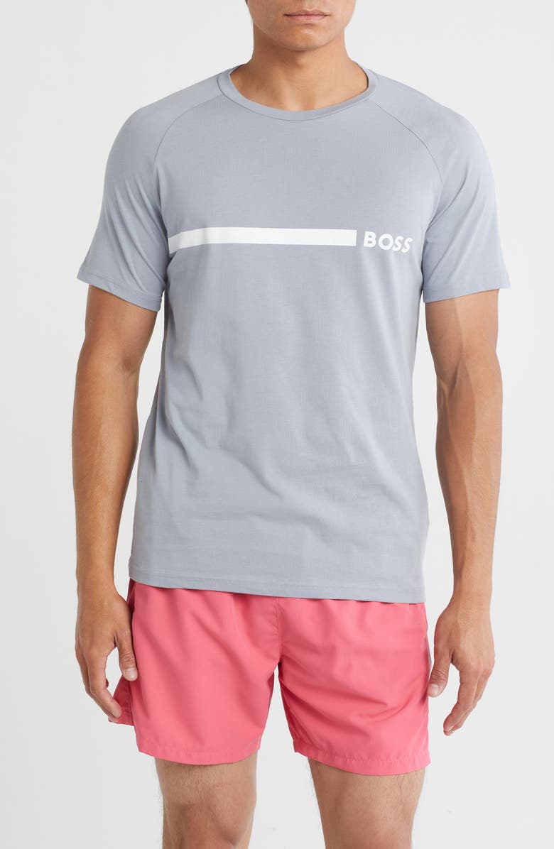 BOSS Slim Fit Cotton Graphic T-Shirt, Main, color,