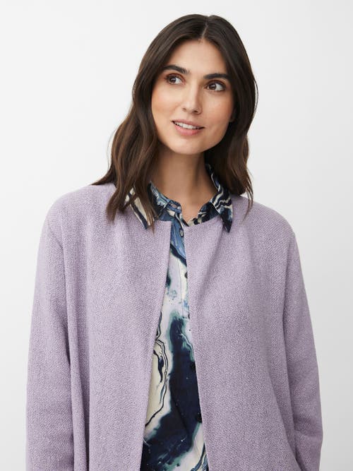 Masai Copenhagen Majulitta Open Front Long Sleeve Jacket In Purple
