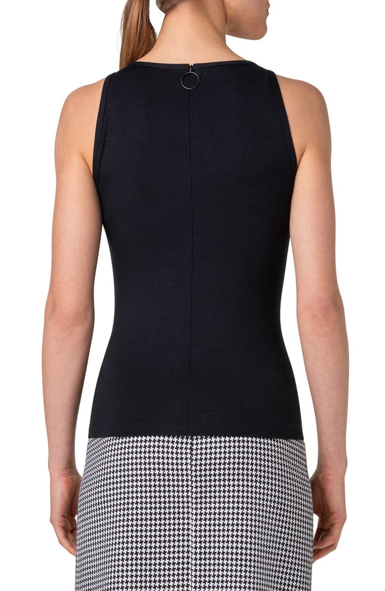 Akris punto Sleeveless Knit Top, Alternate, color, Black