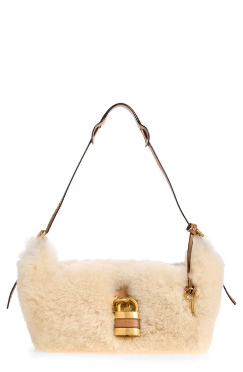 Paddington Genuine Shearling & Leather Shoulder Bag