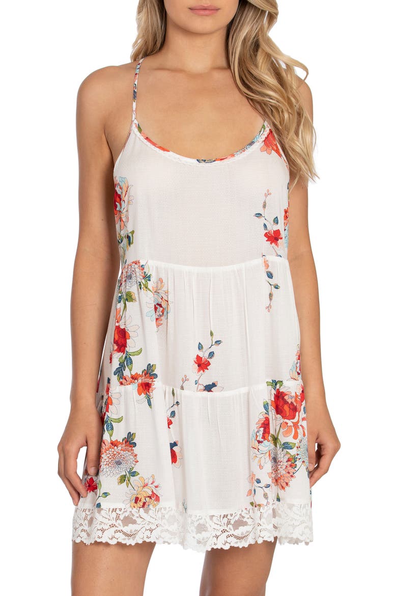 All My Loving Floral Chemise, Main, color, IVORY