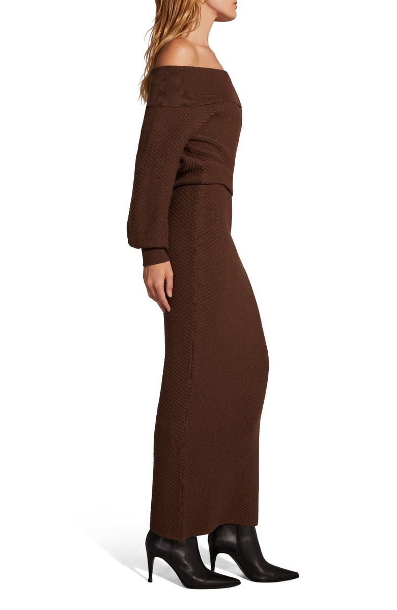 Favorite Daughter The Irene Off the Shoulder Long Sleeve Maxi Sweater Dress, Alternate, color,
