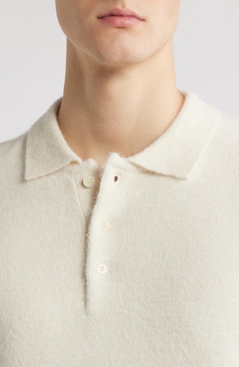 Percival Rugby Alpaca Blend Polo Sweater, Alternate, color,