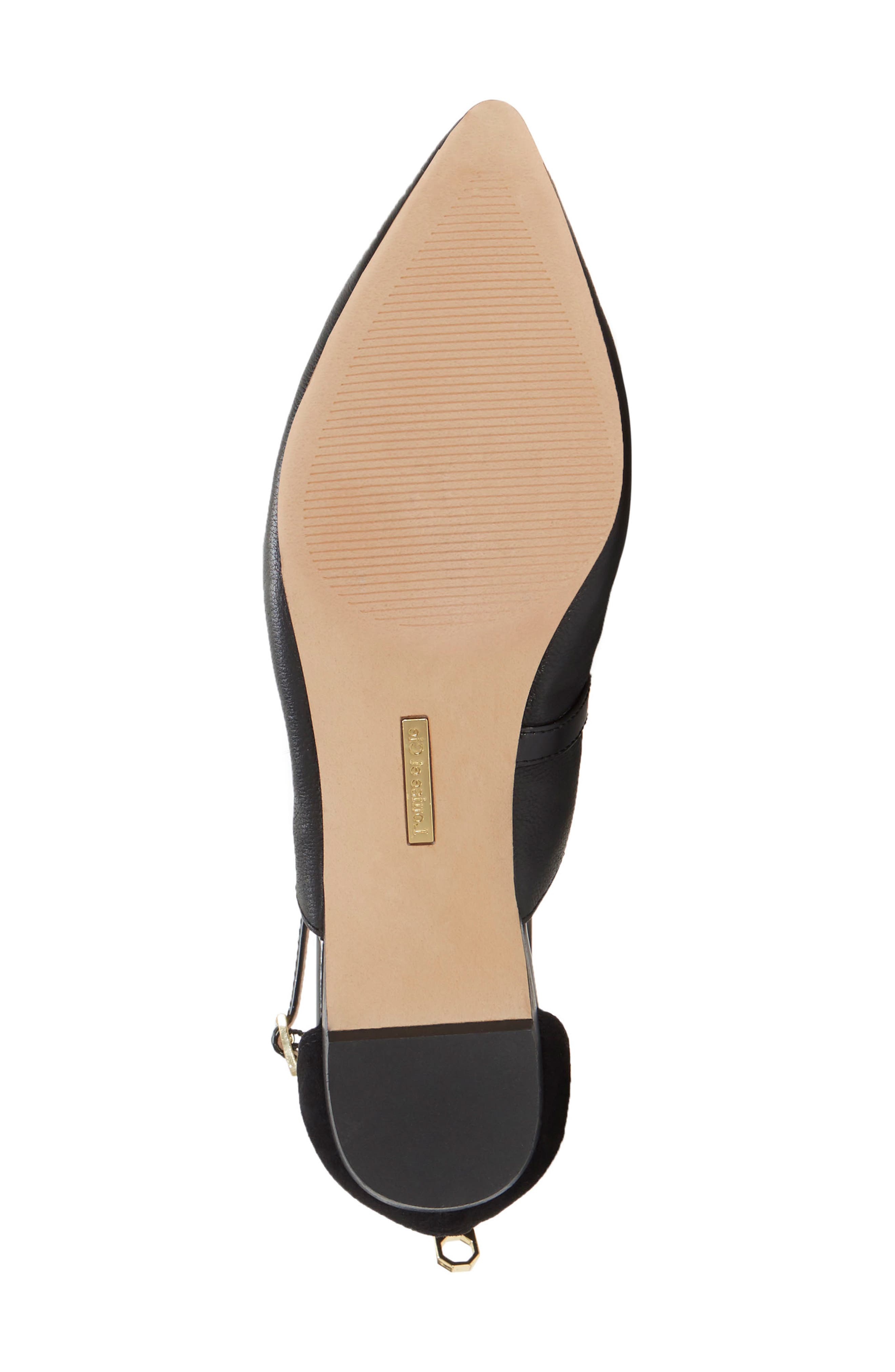Claire Ankle Strap Flat, Alternate, color, BLACK