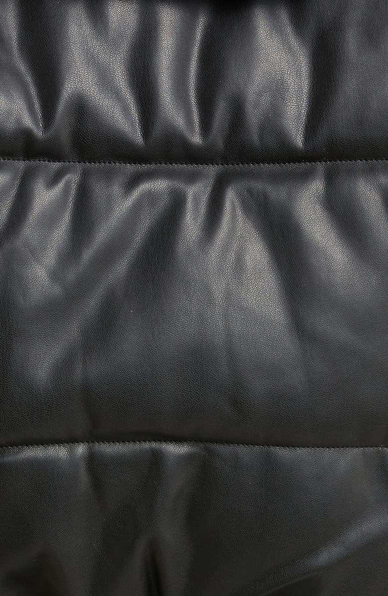 Alo Boss Faux Leather Puffer Coat, Alternate, color, 