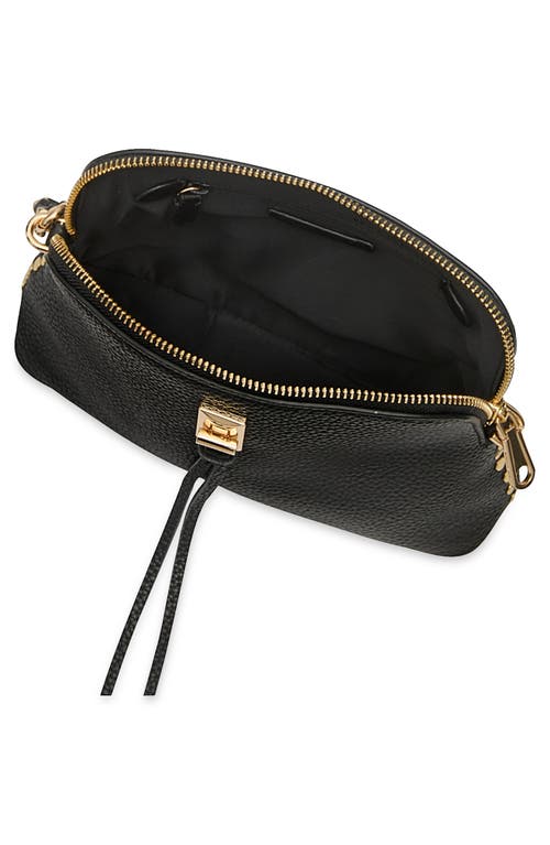 Rebecca Minkoff Darren Dome Leather Crossbody Bag In Black