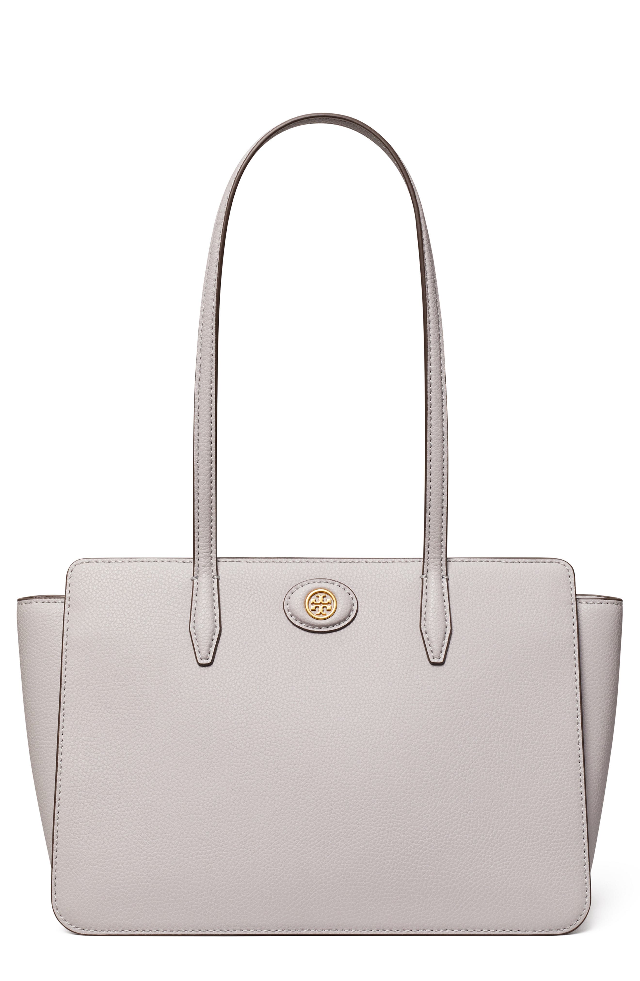Small Robinson Pebble Leather Tote, Main, color, BAY GRAY