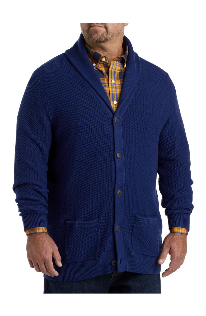 Oak Hill by DXL Shawl Collar Cardigan, Alternate, color, Blue Depths