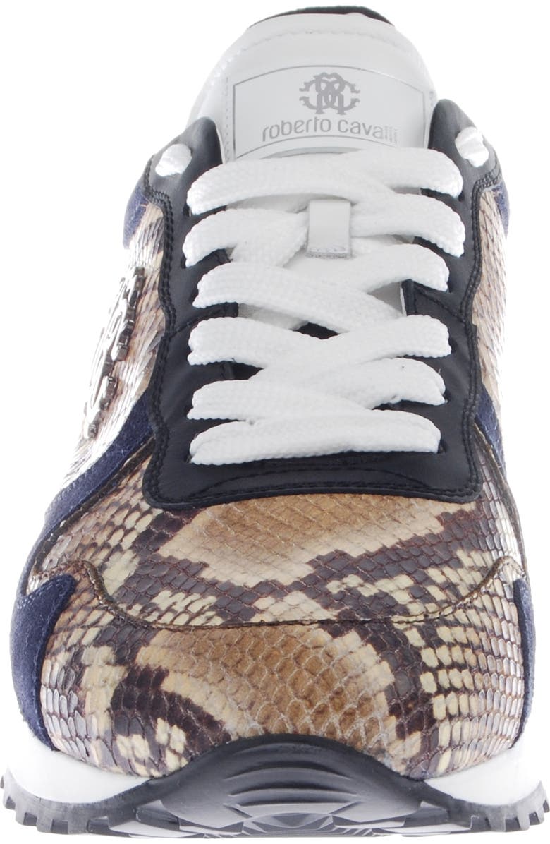 Roberto Cavalli Snake Print Sneaker, Alternate, color,