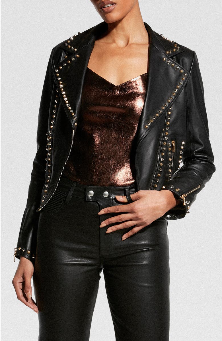 AS by DF Stevie Upcycled Leather Jacket, Alternate, color,