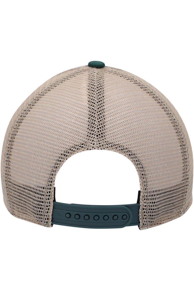 Men's '47 Green/Natural Green Bay Packers Trawler Trucker Clean Up Snapback Hat, Alternate, color, Green
