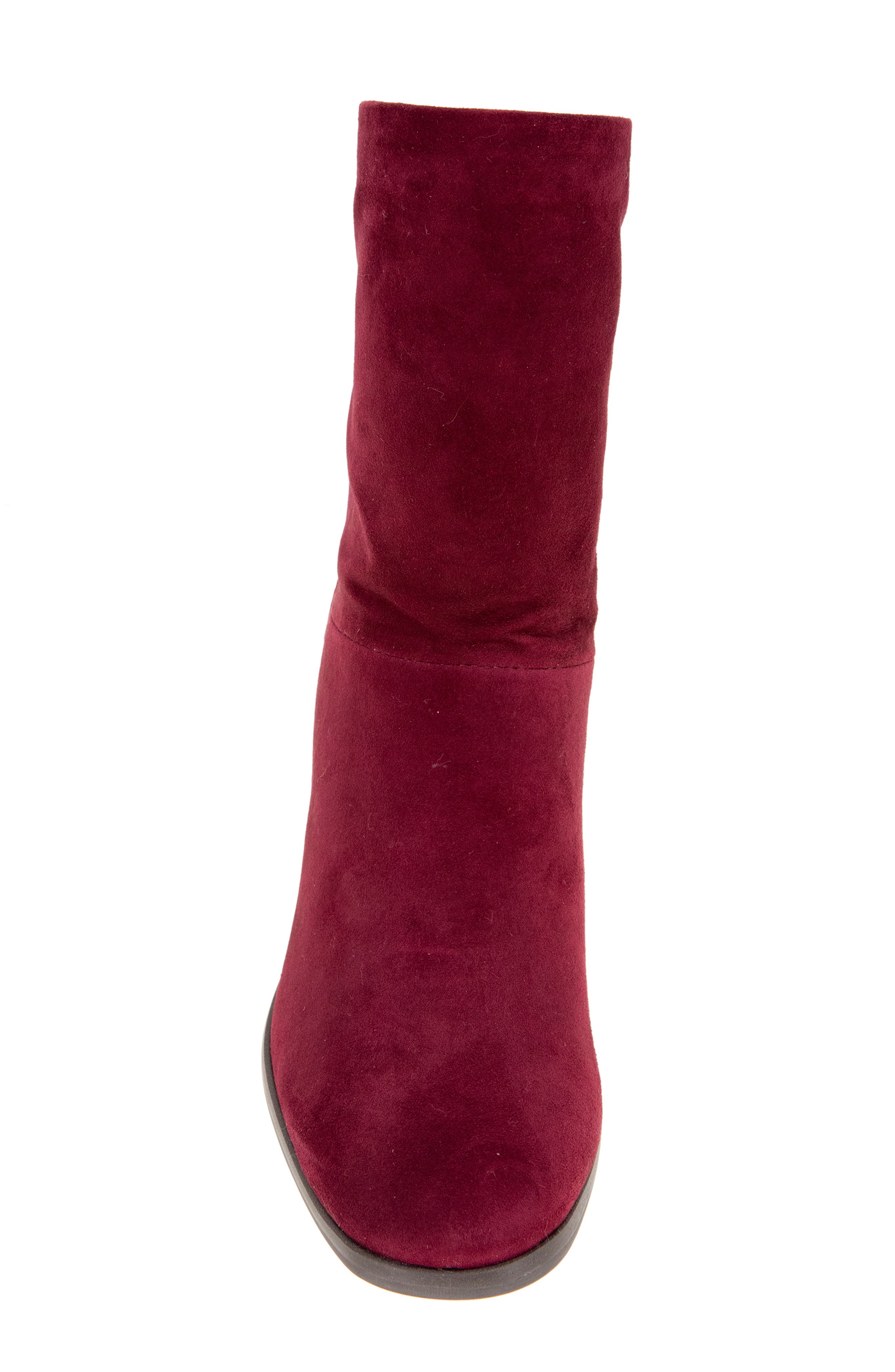 Saranac Leather Bootie, Alternate, color, WINE SUEDE