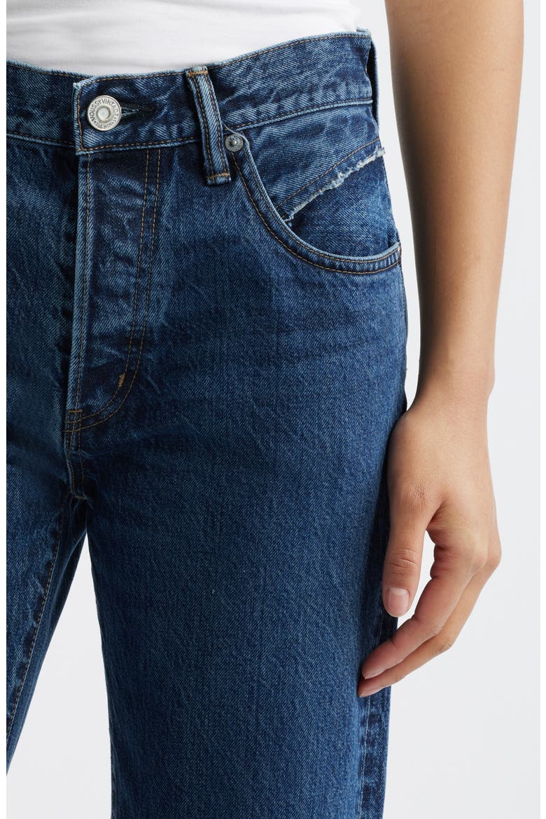 Lara Western High Waist Straight Leg Jeans, Alternate, color, DARK BLUE