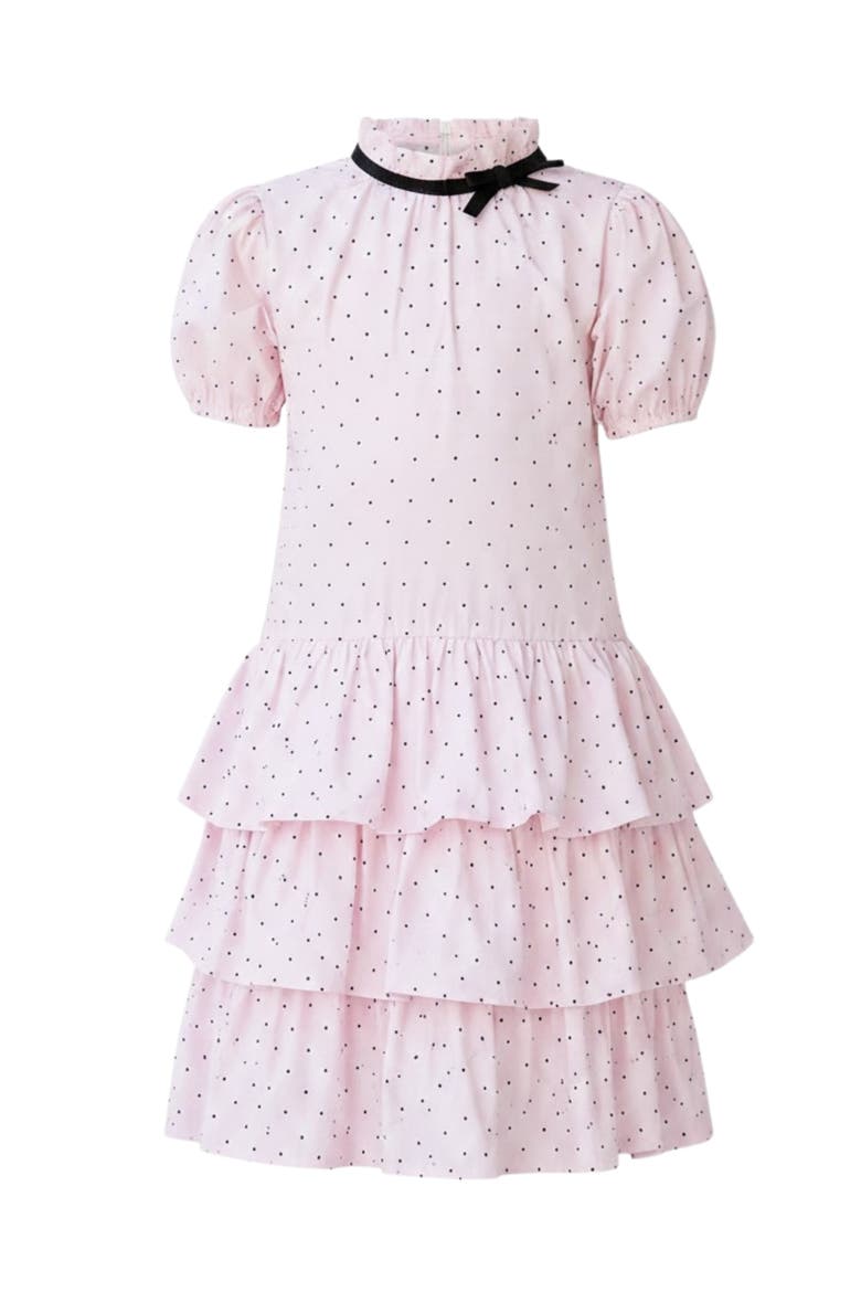 Sweet Elegance Swiss Dot Dress, Main, color, Pink