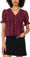 Vince Camuto Pintuck Chiffon Top