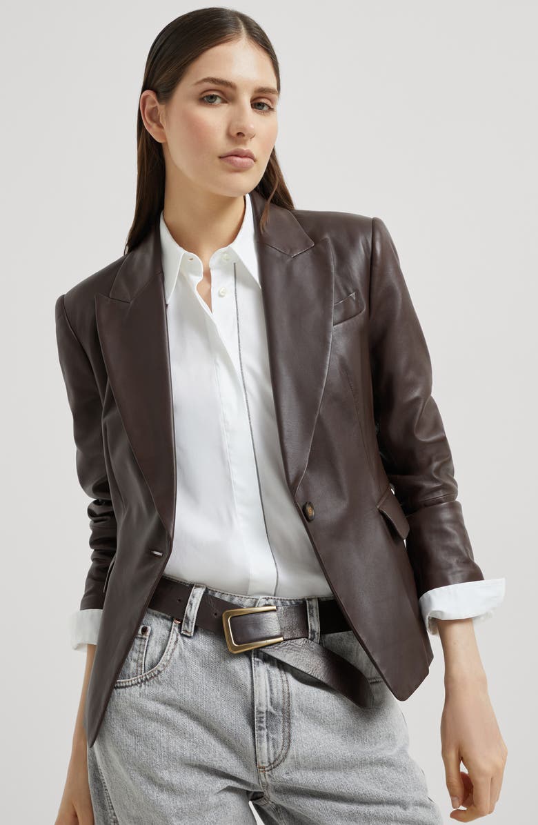 Brunello Cucinelli Leather belt, Alternate, color, 