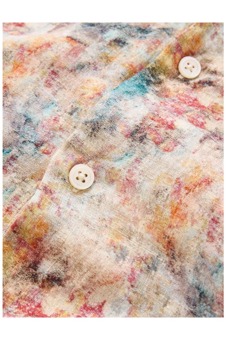 Luca Paint Pattern Button-Up Shirt, Alternate, color, BUTTERCUP
