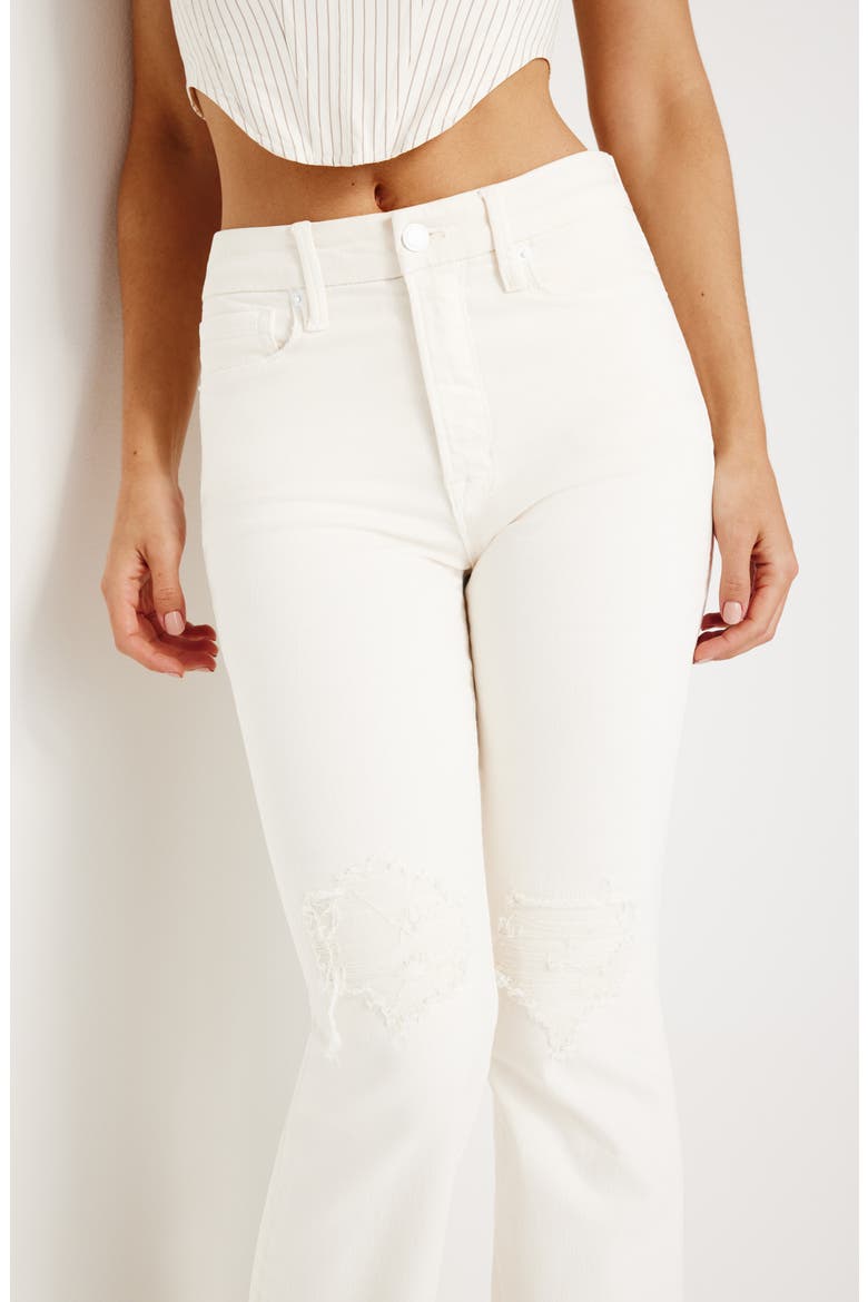 Good Classic Light Compression Bootcut Jeans, Alternate, color, CLOUD WHITE001