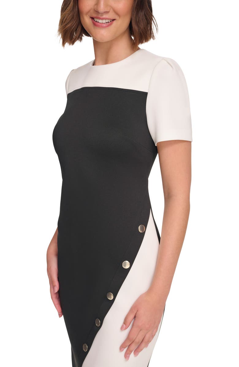 Tommy Hilfiger Asymmetric Scuba Sheath Dress, Alternate, color,