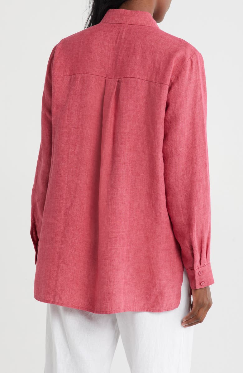 Eileen Fisher Organic Linen Button-Up Shirt, Alternate, color,