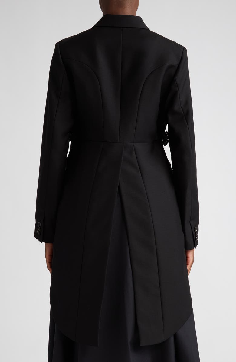 Noir Kei Ninomiya Double Breasted Wool & Mohair Crop Tailcoat, Alternate, color, 